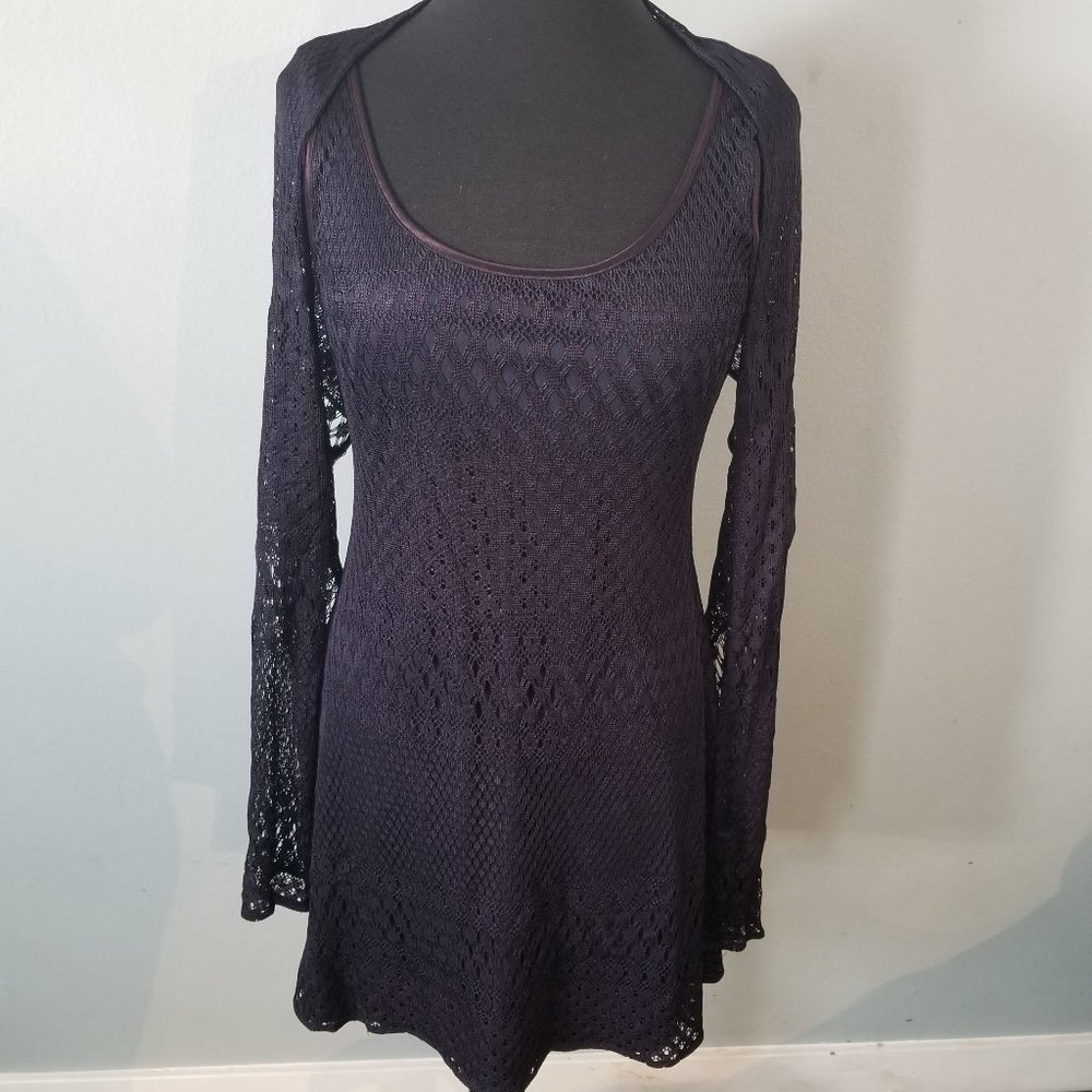 Mica Navy Lace Dress and Shawl